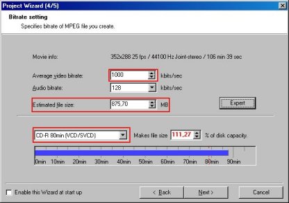 Bitrate Settings