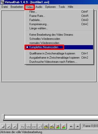 Video komplett neuencoden