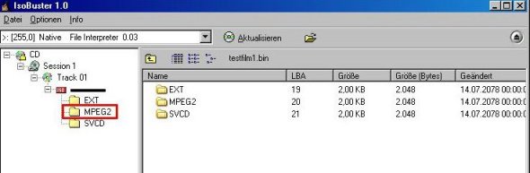 Datei im Isobuster &ouml;ffnen