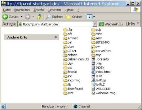FTP-Server öffnen